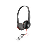 POLY Blackwire 3225 Stereo USB-C Headset +3.5mm Plug +USB-C/A Adapter (8X229AA)