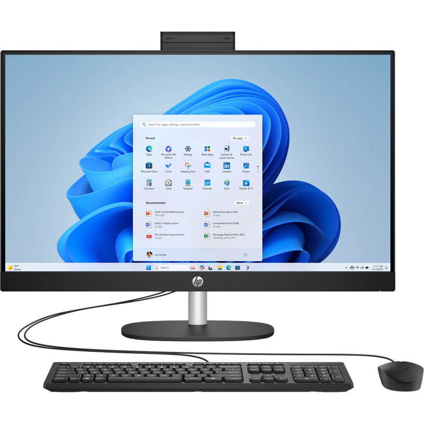 Ordinateur tout-en-un PC HP 27 pouces FHD Ultra 7-255U noir (BW4F9EA)