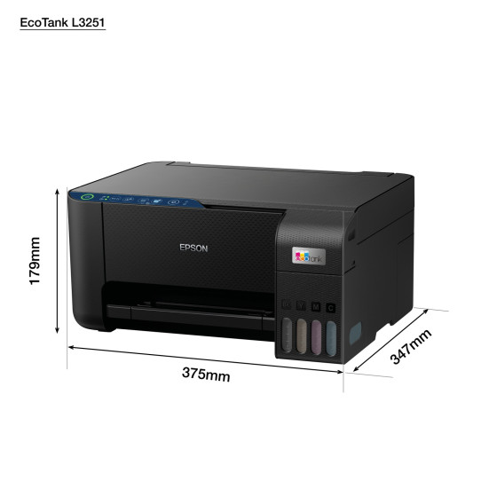 Imprimante Epson EcoTank L3251 A4 à réservoirs rechargeables (C11CJ67409)