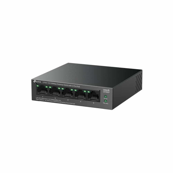 Switch TP-LINK Gigabit 5 ports 10/100/1000 Mbps avec 4 ports PoE+ (LS105LP)