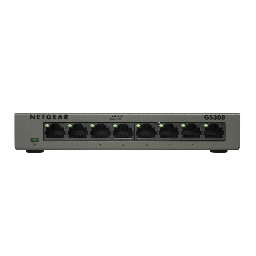 Switch Netgear 8 ports PoE+ 10/100/1000 Mbps Non Manageable (GS308-300UKS)