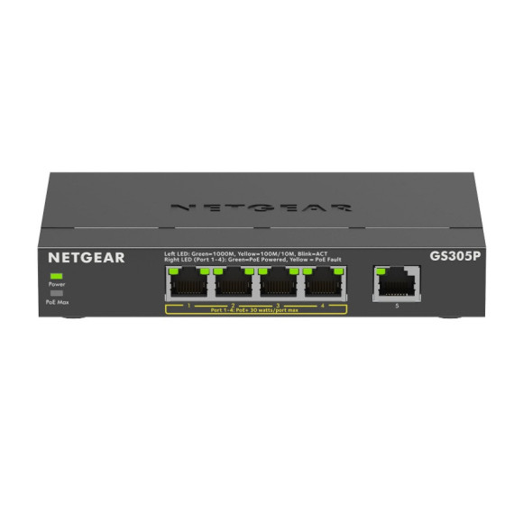 Switch Netgear GS305Pv3 (GS305P-300EUS)