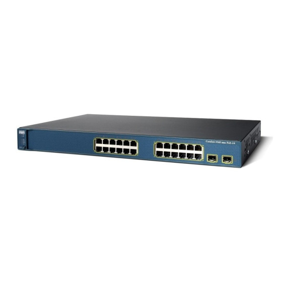 CISCO Catalyst 3560 24 10/100 PoE + 2 SFP + IPB Image (WS-C3560-24PS-S)