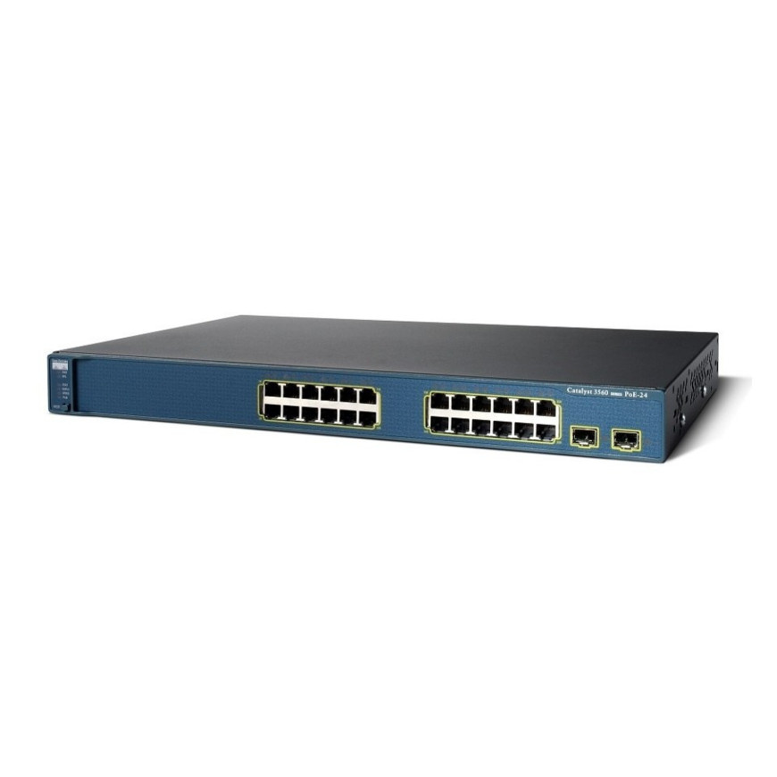 CISCO Catalyst 3560 24 10/100 PoE + 2 SFP + IPB Image (WS-C3560-24PS-S)
