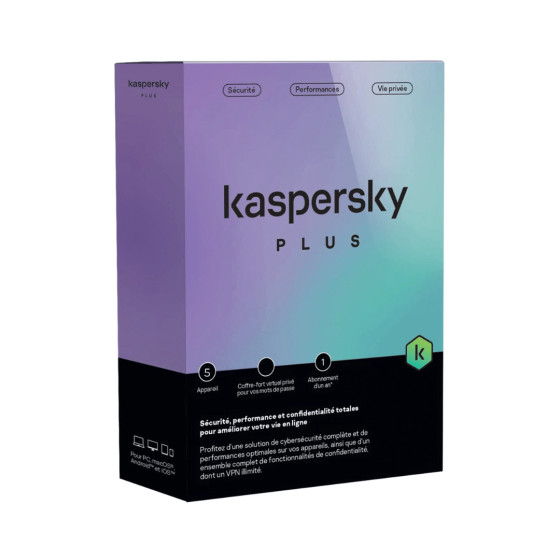 Kaspersky Plus 5 postes 1 an