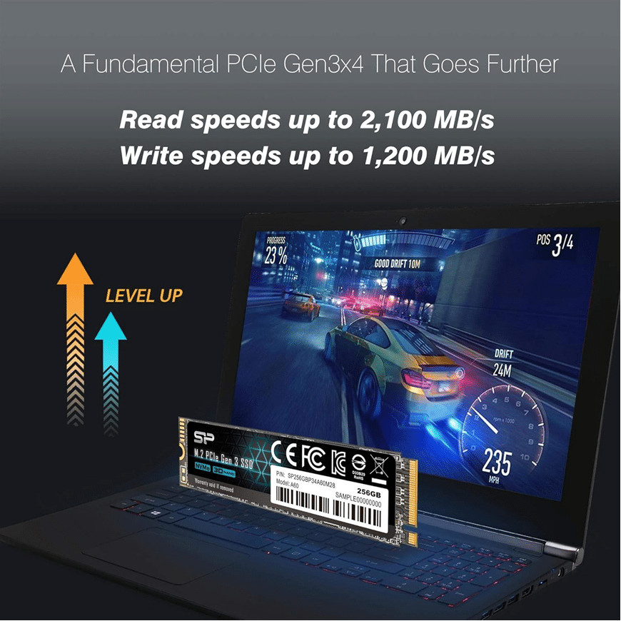 Silicon Power SSD 256GB M.2 Nvme (SP256GBP34A60M28)