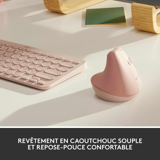 Souris sans fil souris Logitech sans Fil Bluetooth Lift Rose (910-006478)