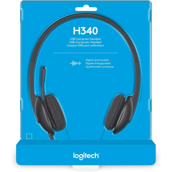 LOGITECH USB Headset H340 - BLACK - USB (981-000475)