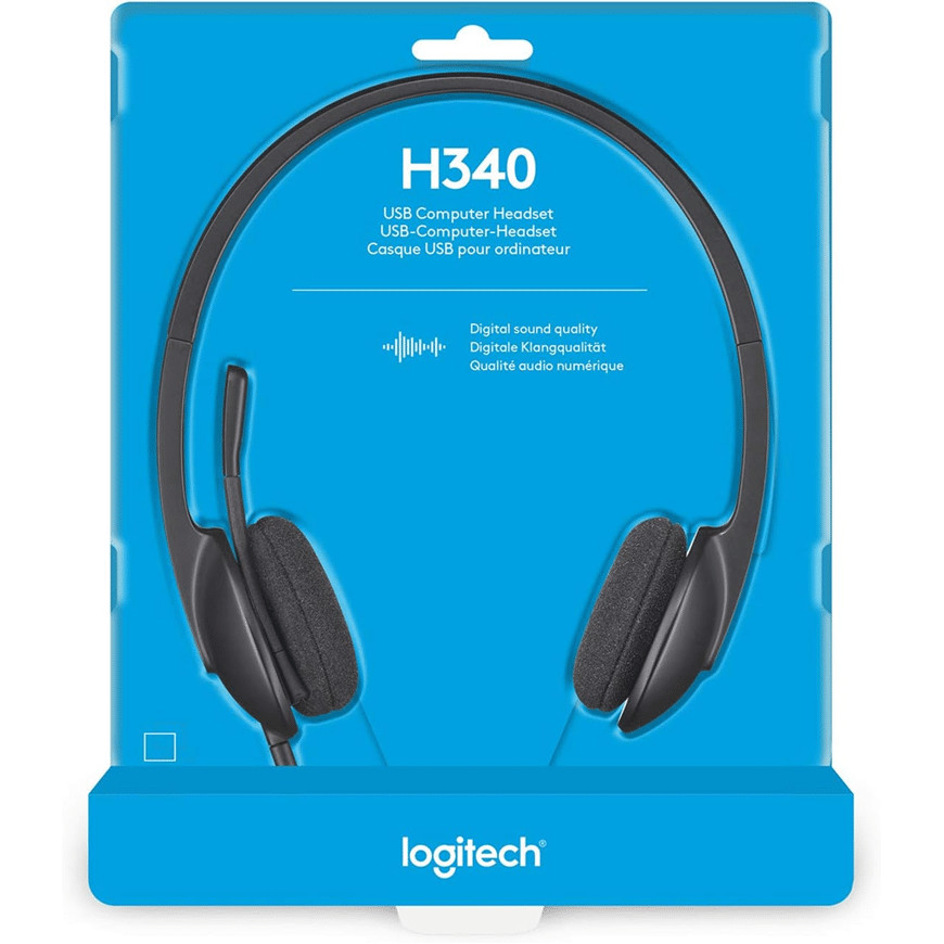 LOGITECH USB Headset H340 - BLACK - USB (981-000475)