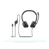 Logitech H390 Headset Corded Black USB Type C (981-001576)