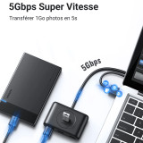 UGREEN HUB USB 3.0 to 4 x USB 3.0 1M (20291)