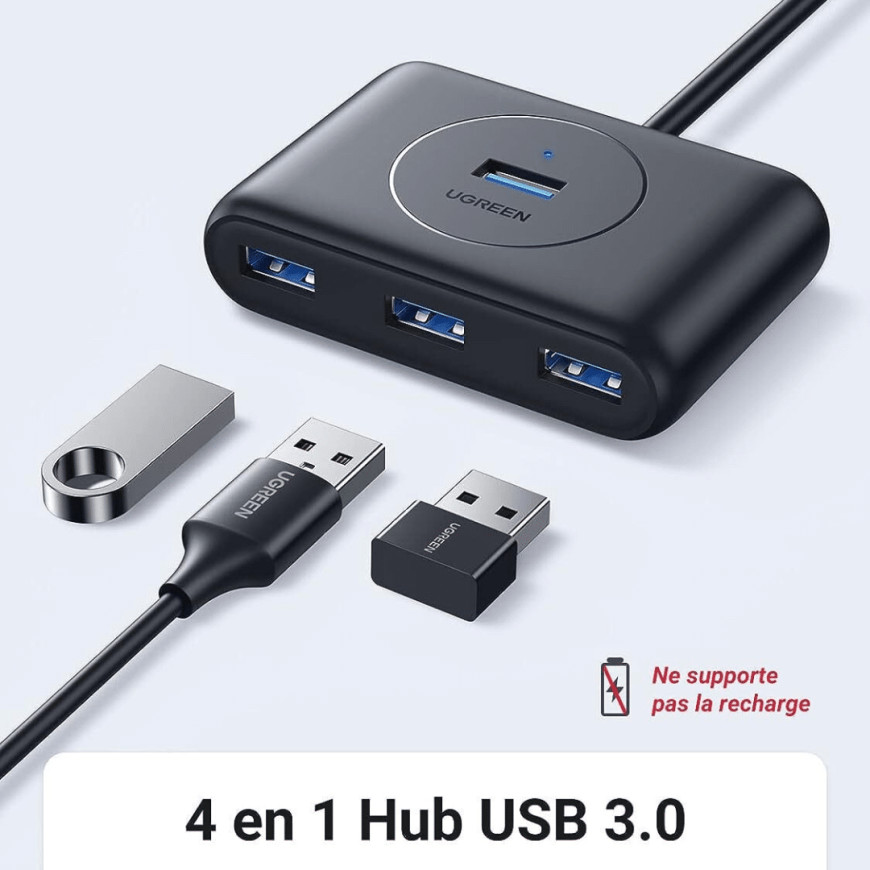UGREEN HUB USB 3.0 to 4 x USB 3.0 1M (20291)