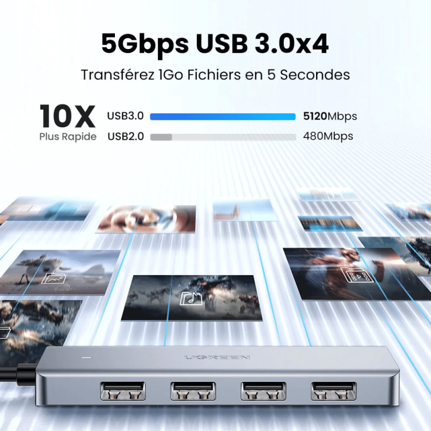 UGREEN HUB USB-C to 4 x USB 3.0 (70336)