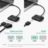 UGREEN Convertisseur USB 3.0 to HDMI+VGA (20518)