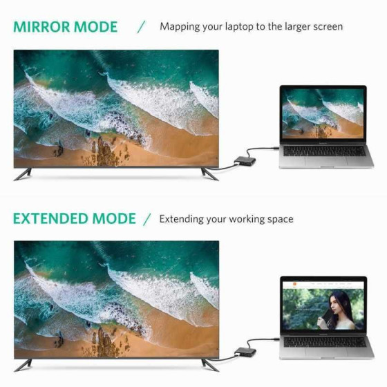 UGREEN Convertisseur USB 3.0 to HDMI+VGA (20518)