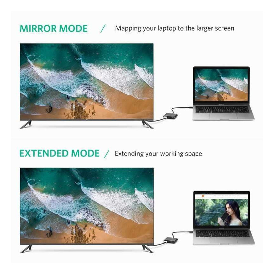 UGREEN Convertisseur USB 3.0 to HDMI+VGA (20518)