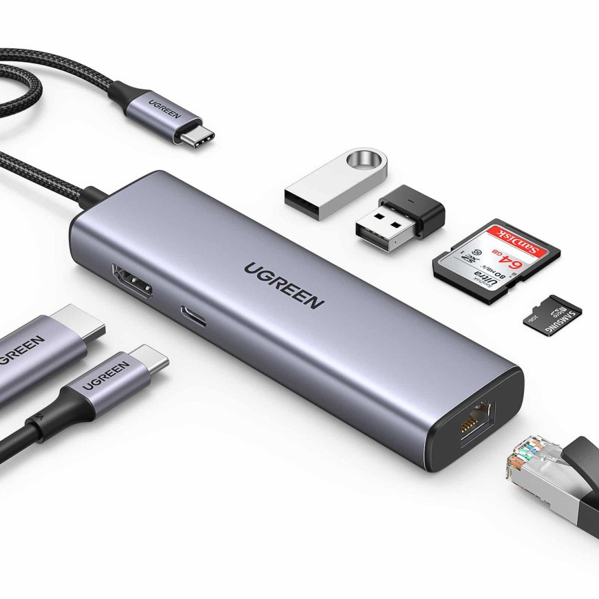 UGREEN Station d'accueil USB-C 7 en 1 (HDMI 4K) (90568)