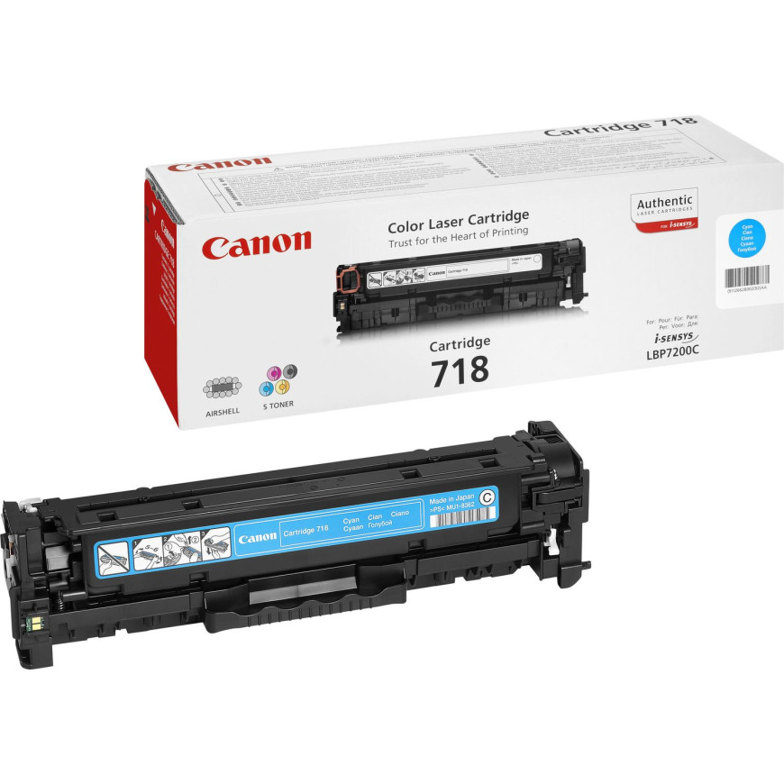 Canon Cartridge 718 Cyan(yield 2900**pages) (2661B002AA)