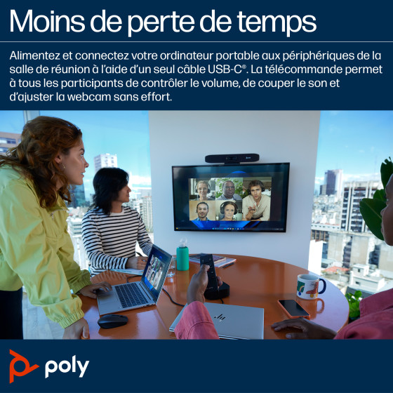 Poly Studio R30 USB Video Bar EMEA-INTL English Loc-Euro plug (842D2AA-ABB)