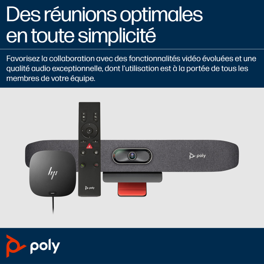Poly Studio R30 USB Video Bar EMEA-INTL English Loc-Euro plug (842D2AA-ABB)
