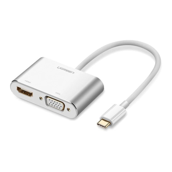 UGREEN Convertisseur USB-C to HDMI+VGA Blanc (30843)