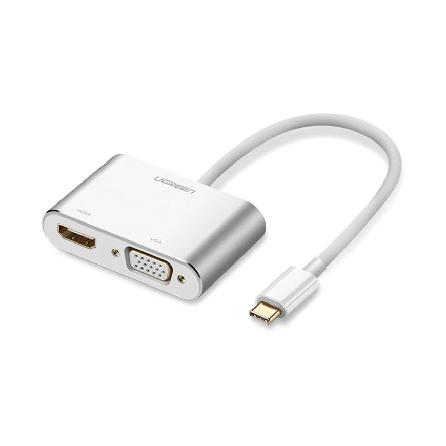UGREEN Convertisseur USB-C to HDMI+VGA Blanc (30843)