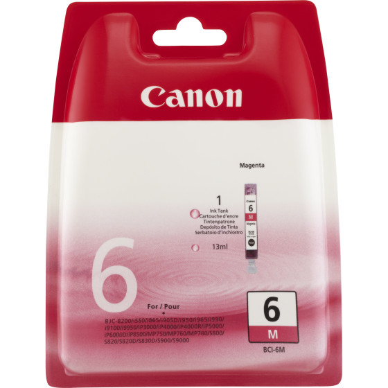 Cartouche d'encre Canon magenta BCI-6M (4707A002AF)