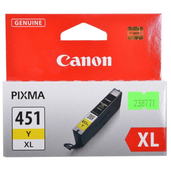 Cartouche d'encre Canon CLI-451Y Original Jaune (6475B001AA)