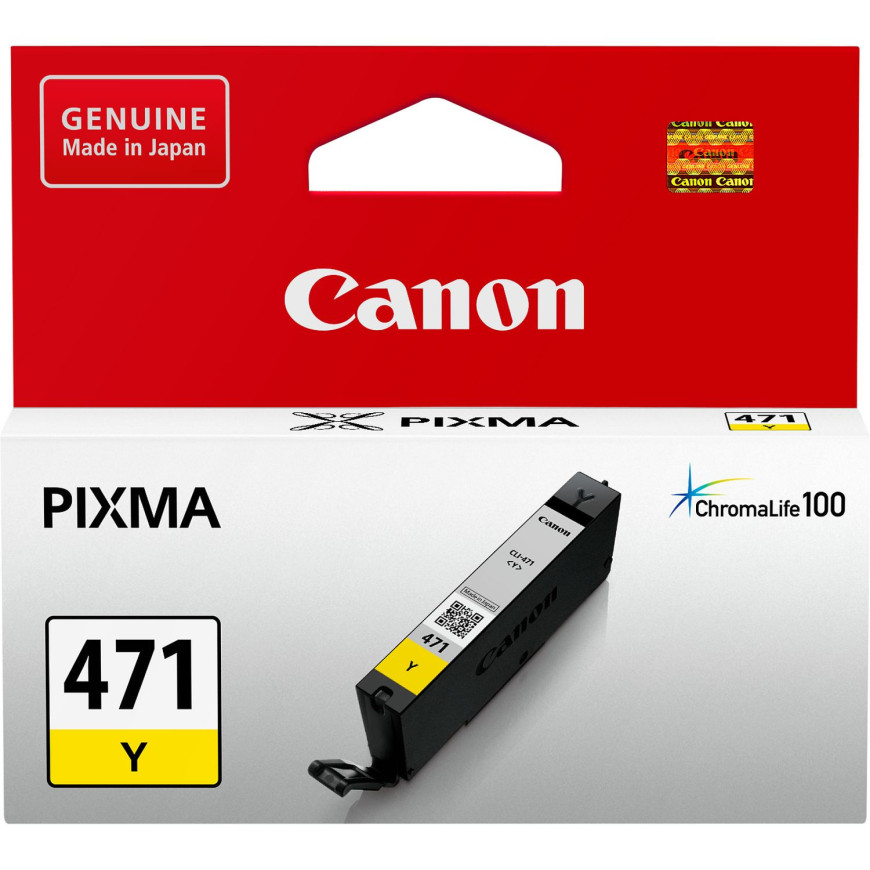 Cartouche d'encre Canon CLI-471 Original Jaune (0403C001AA)