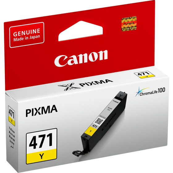 Cartouche d'encre Canon CLI-471 Original Jaune (0403C001AA)