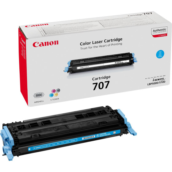 Cartouche de toner Canon 707 Original Cyan (9423A004AA)
