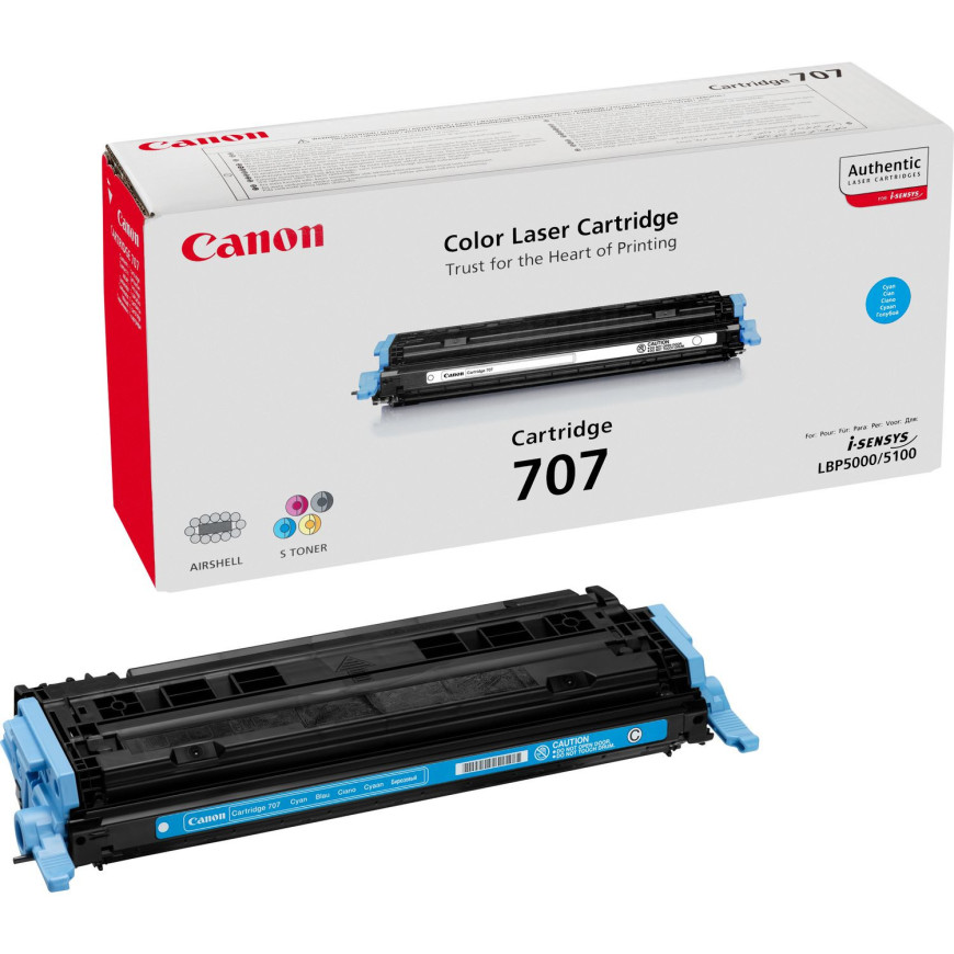 Cartouche de toner Canon 707 Original Cyan (9423A004AA)