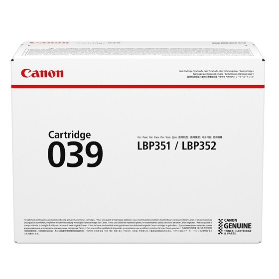 Cartouche de toner Canon 039 Original Noir (0287C001AA)