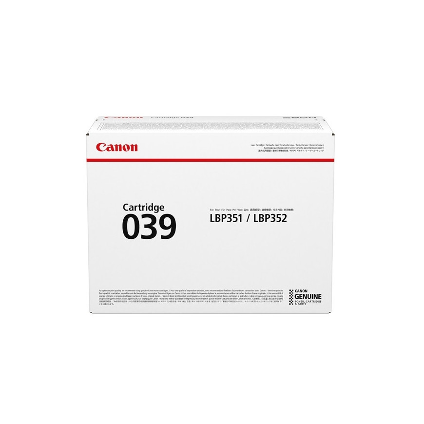 Cartouche de toner Canon 039 Original Noir (0287C001AA)