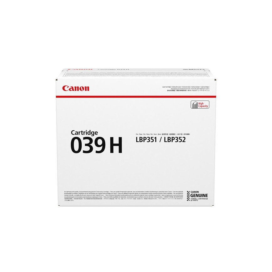 Cartouche de toner Canon 039H 1 pièce(s) Original Noir (0288C001AA)
