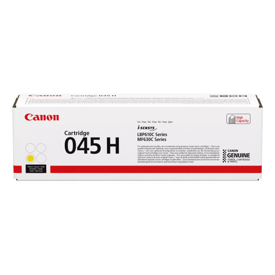 Cartouche de toner Canon 045 H Original Jaune (1243C002AA)