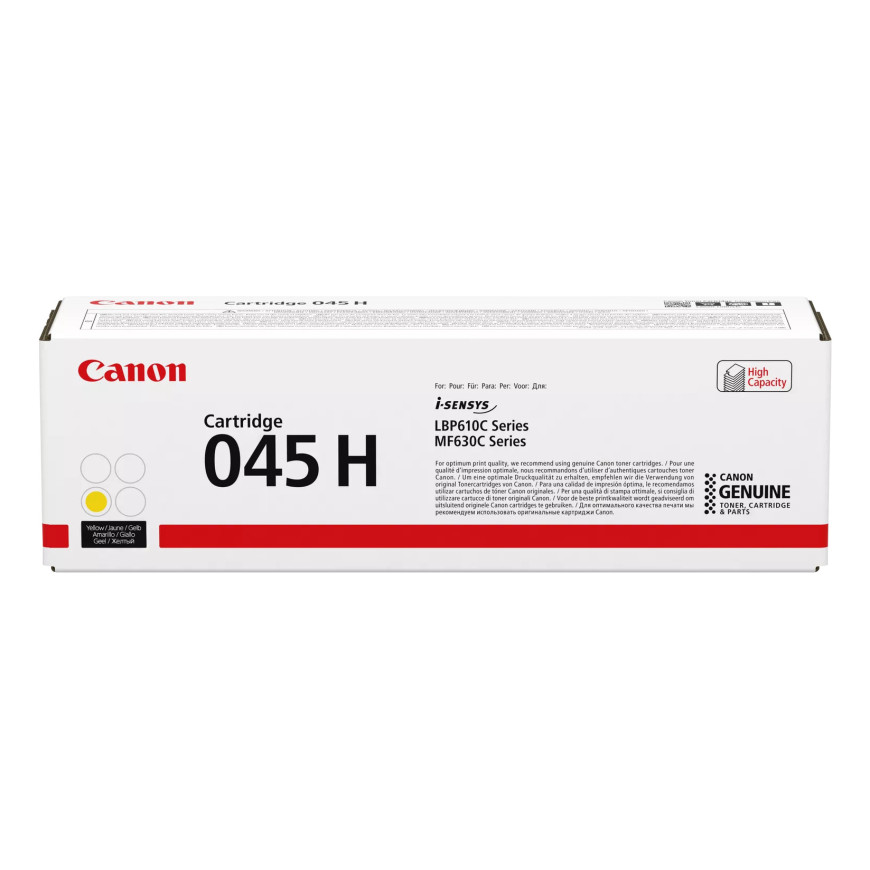 Cartouche de toner Canon 045 H Original Jaune (1243C002AA)