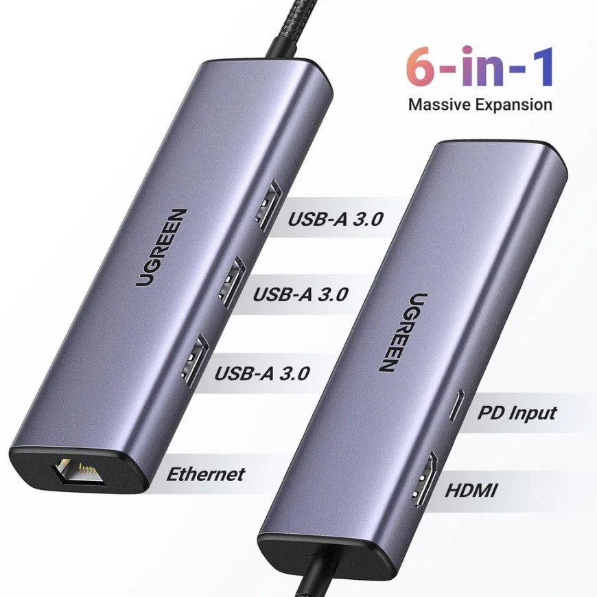 UGREEN Station d'accueil USB-C 6 en 1 (15598)