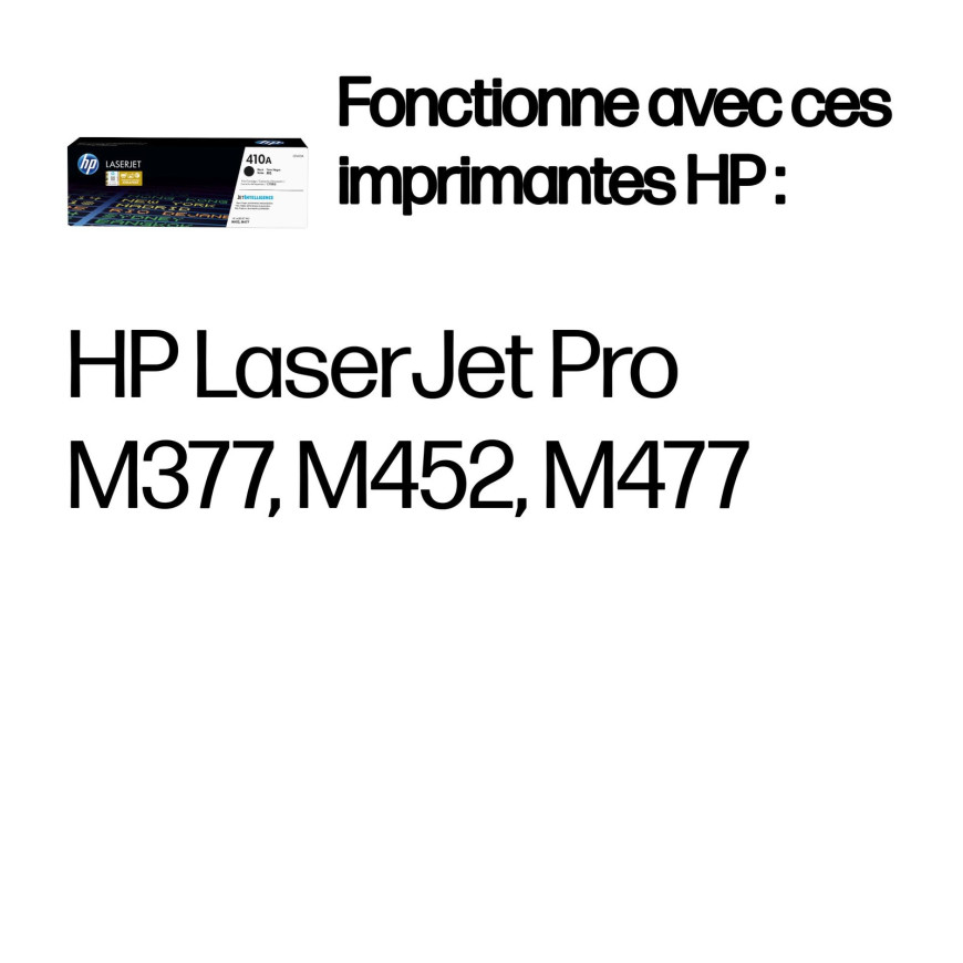 Toner HP 410A noir (CF410A) - HP LaserJet d'origine