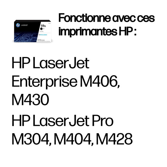 Toner HP 59A noir (CF259A) - HP LaserJet d'origine