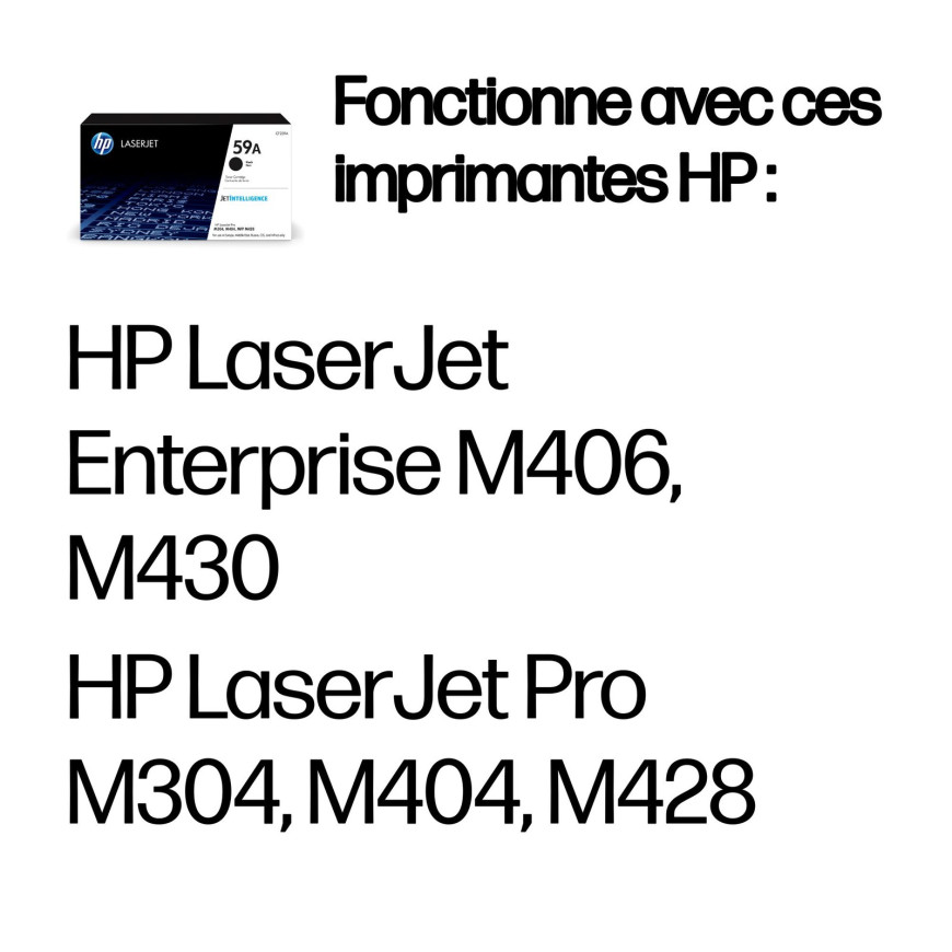 Toner HP 59A noir (CF259A) - HP LaserJet d'origine