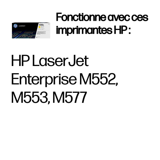 Toner HP 508A jaune (CF362A) - HP LaserJet d'origine