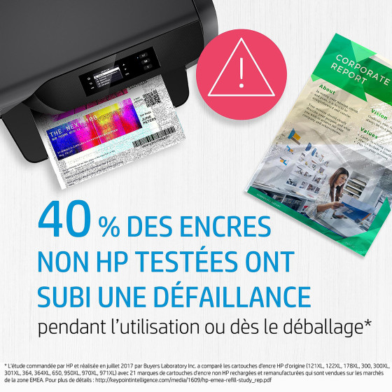 Cartouche d'encre HP 727 cyan 130 ml - HP d'origine (B3P19A)