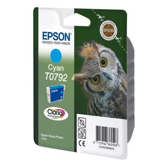 Cartouche d'encre Epson "chouette" cyan (C13T07924010)