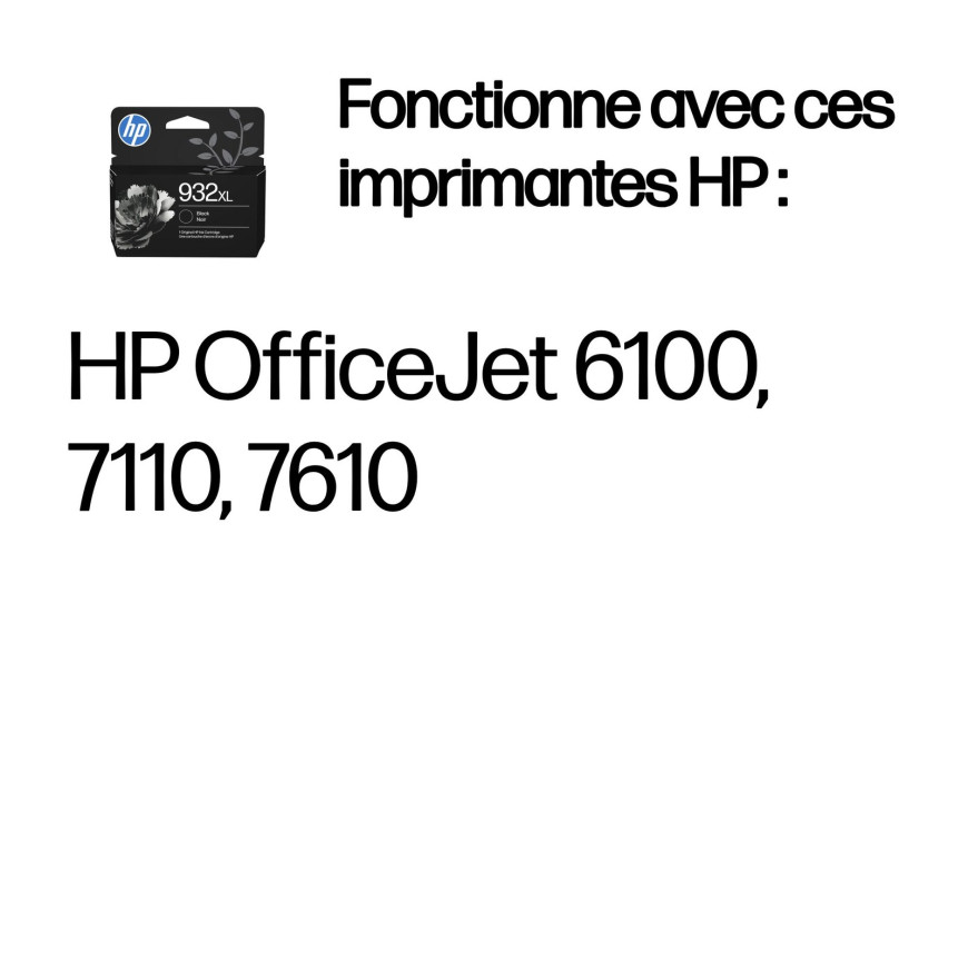 Cartouche d'encre HP 932XL noir - grande capacité HP d'origine (CN053AE)