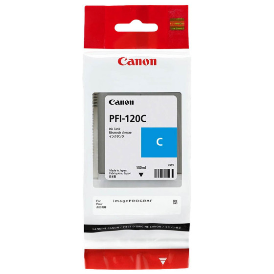 Cartouche d'encre Canon PFI-120 cyan - Canon d'origine (2886C001AA)