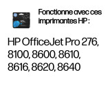 Cartouche d'encre HP 951XL cyan - grande capacité HP d'origine (CN046AE)