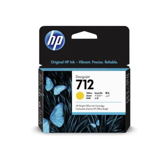 Cartouche d'encre HP 712 jaune - HP d'origine (3ED69A)
