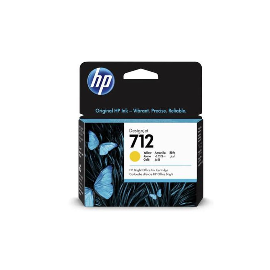 Cartouche d'encre HP 712 jaune - HP d'origine (3ED69A)