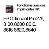 Cartouche d'encre HP 951XL magenta - grande capacité HP d'origine (CN047AE)